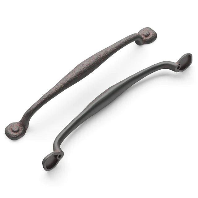 Hickory Hardware 12 inch (305mm) Refined Rustic Black Iron Appliance Pull
