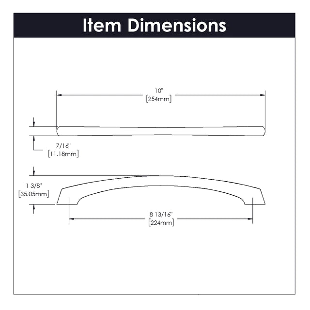 Hickory Hardware 8-13/16 (224mm) Greenwich Cabinet Pull