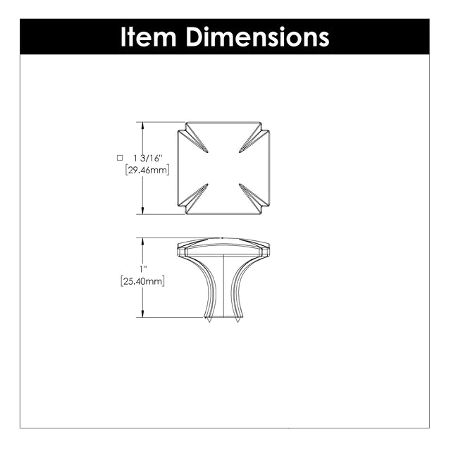 Hickory Hardware 1-3/16 inch (30mm) Bridges Cabinet Knob