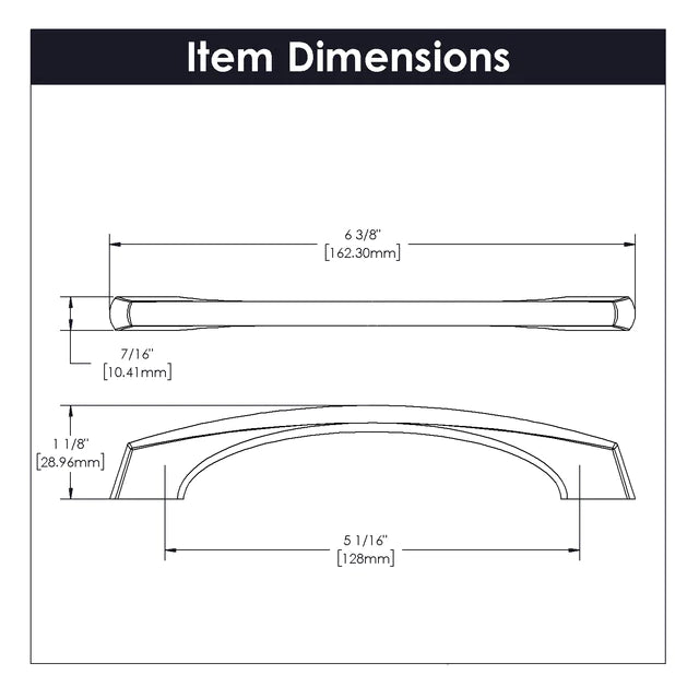 Hickory Hardware 5-1/16 inch (128mm) Greenwich Cabinet Pull