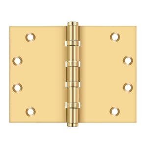 Deltana Architectural Hardware Solid Brass Hinges & Finials 4 1-2"x 6" Square Corner Hinge pair