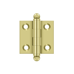 Deltana Architectural Hardware Specialty Solid Brass Hinges & Finials 1.5"x 1.5" Hinge, w- Ball Tips pair