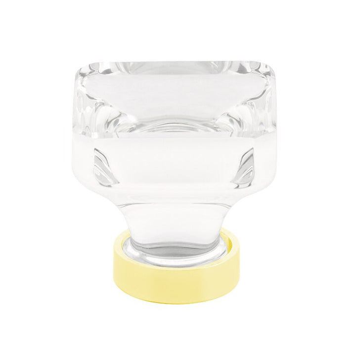 1 3/8" (35mm) Lido Square Knob  by Emtek-CRYSTAL