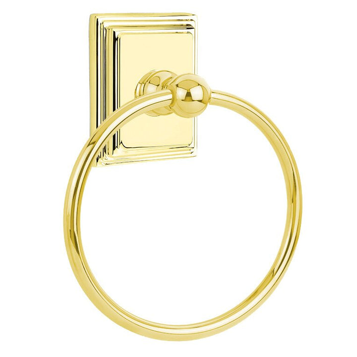 Traditional Brass Collection Wilshire Towel Ring by Emtek