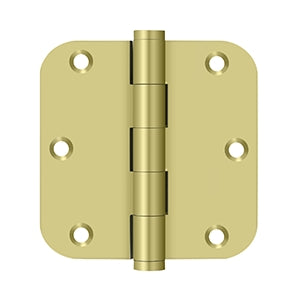 Deltana Architectural Hardware Solid Brass Hinges & Finials 3 1-2" x 3 1-2" x 5-8" Radius Hinge, Residential pair