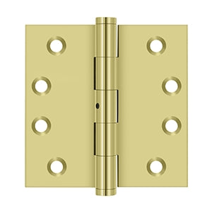 Deltana Architectural Hardware Solid Brass Hinges & Finials 4" x 4" Square Hinges pair