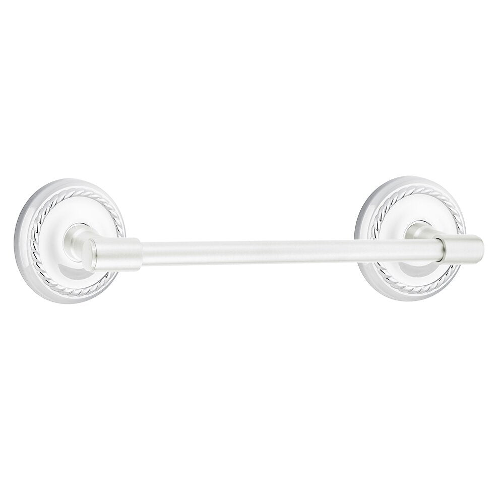 Transitional Brass Collection 18" Towel Bar with Rope Rosette by Emtek