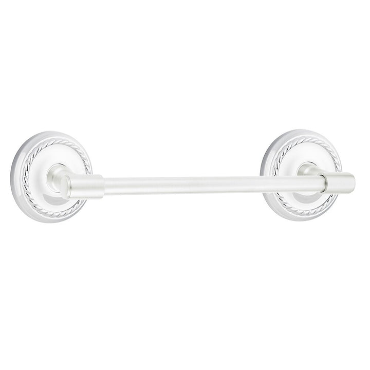 Transitional Brass Collection 18" Towel Bar with Rope Rosette by Emtek