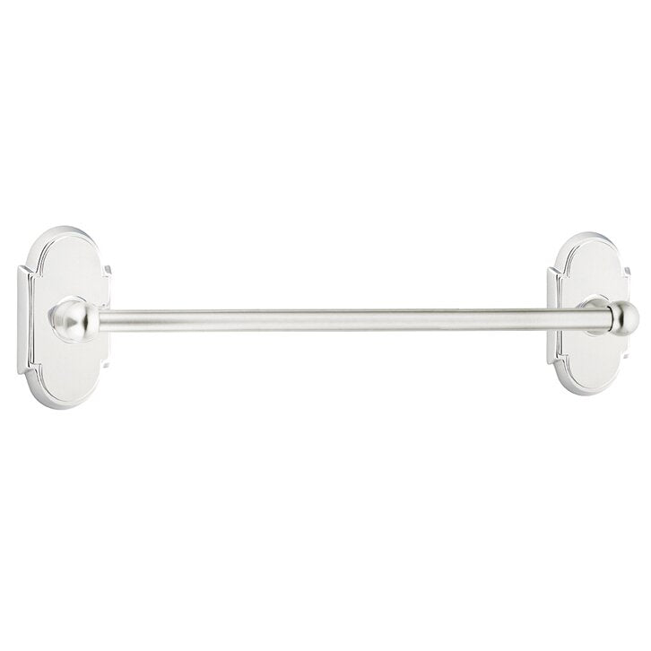Traditional Brass Collection 30" Single Towel Bar with #8 Rose  by Emtek
