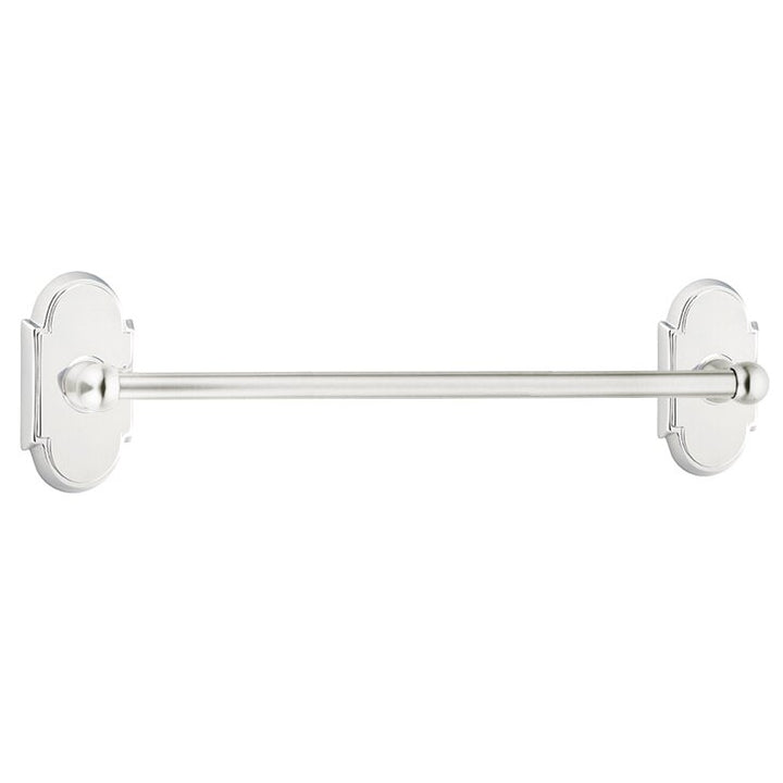 Traditional Brass Collection 30" Single Towel Bar with #8 Rose  by Emtek