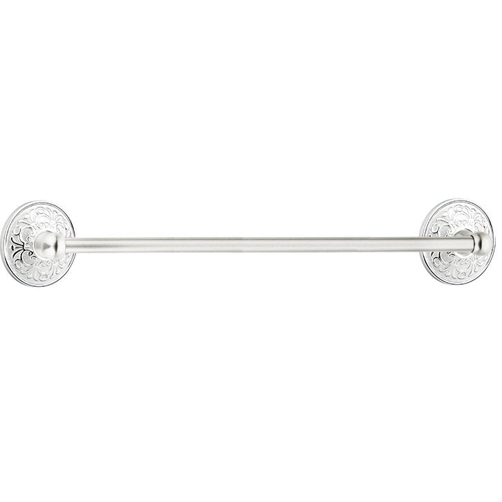 Traditional Brass Collection 30" Single Towel Bar with Lancaster Rose  by Emtek