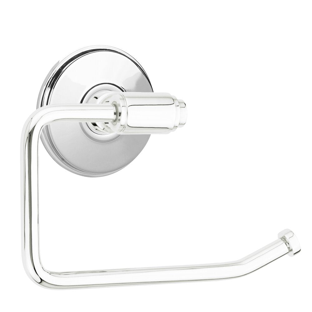 Transitional Brass Collection Toilet Paper Holder with Watford Rosette in Lifetime Polished Nickel by Emtek