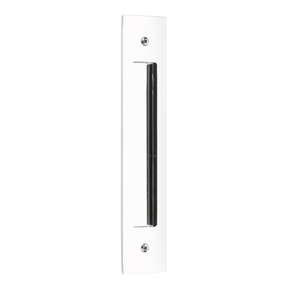 Modern Cabinet Hardware Collection 8" Centers Modern Rectangular Flush Pull in Polished Brass by Emtek