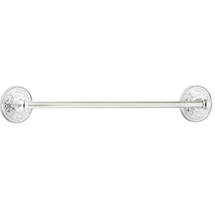 Traditional Brass Collection 30" Single Towel Bar with Lancaster Rose by Emtek