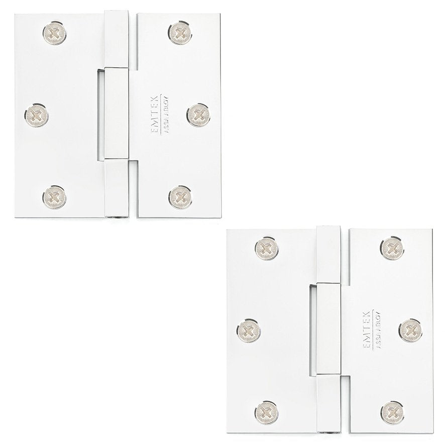 Door Hinges Collection 4 1/2" x 4 1/2" Thin Leaf Square Solid Brass Heavy Duty Thin Leaf Square Barrel Hinges (Sold In Pairs) by Emtek