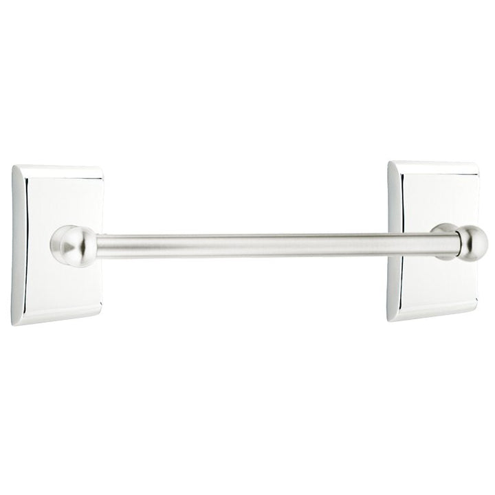 Traditional Brass Collection 18" Single Towel Bar with Neos Rose by Emtek