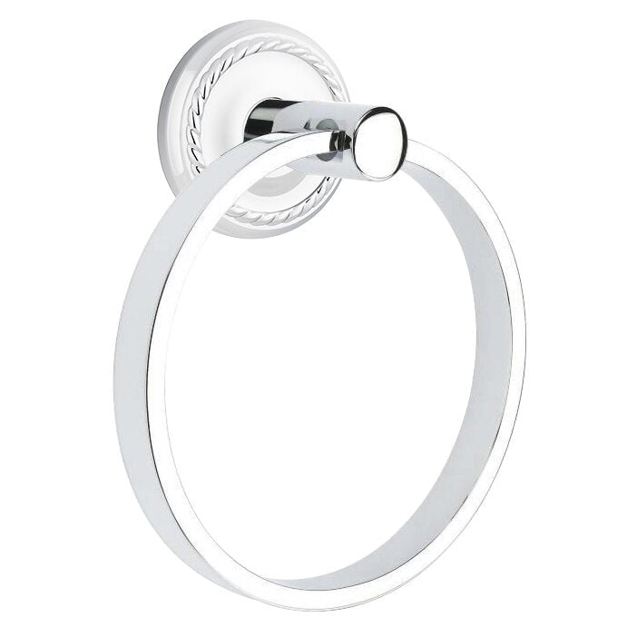 Modern Brass Collection Rope Towel Ring  by Emtek