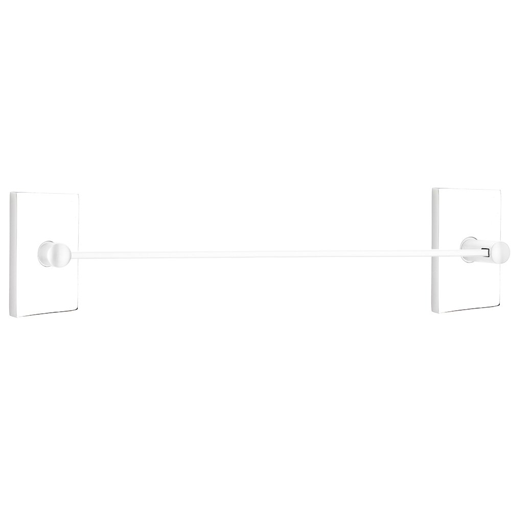 Modern Brass Collection Modern Rectangular 18" Single Towel Bar by Emtek