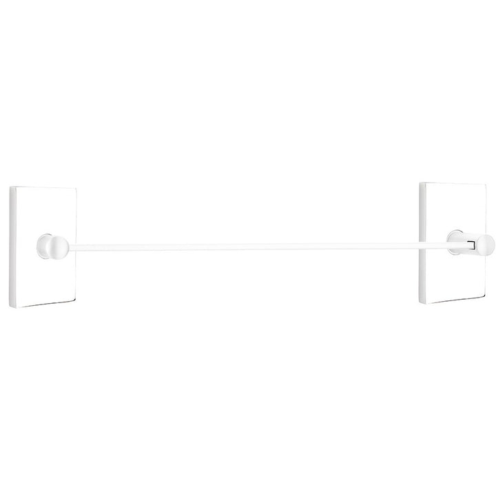 Modern Brass Collection Modern Rectangular 18" Single Towel Bar by Emtek