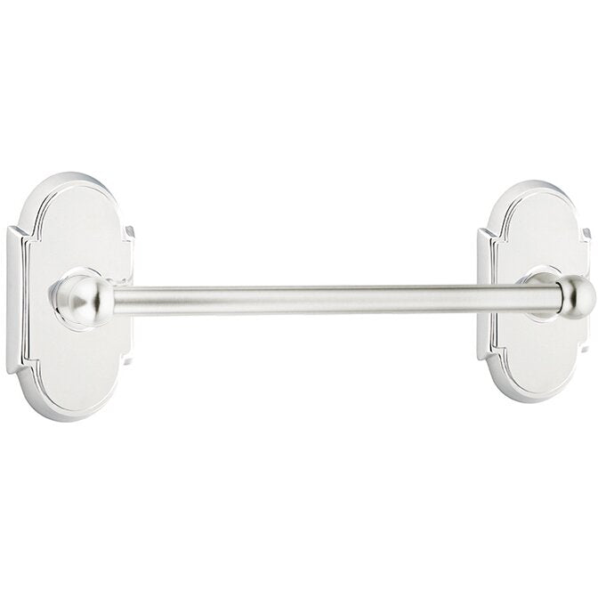 Traditional Brass Collection 18" Single Towel Bar with #8 Rose by Emtek