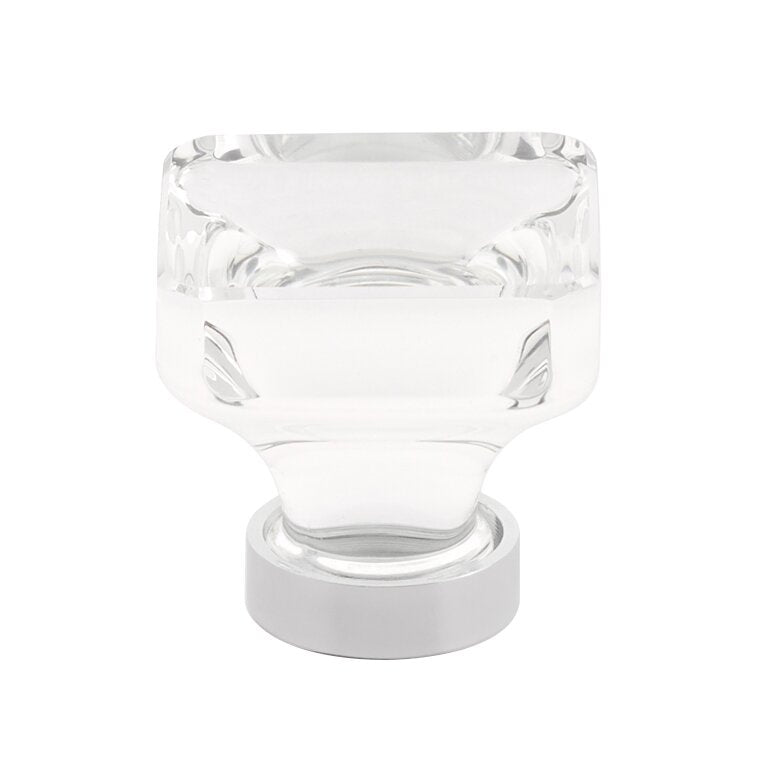 1 5/8" (41mm) Lido Square Knob by Emtek -CRYSTAL