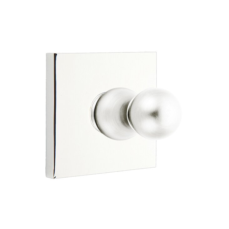 Traditional Brass Collection Square Single Hook  by Emtek