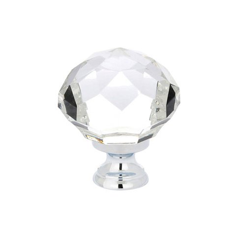 1 3/4" Diameter Diamond Knob  by Emtek-CRYSTAL