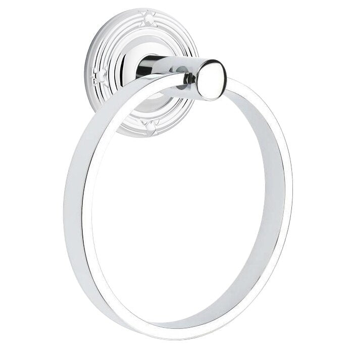 Modern Brass Collection Ribbon & Reed Towel Ring  by Emtek