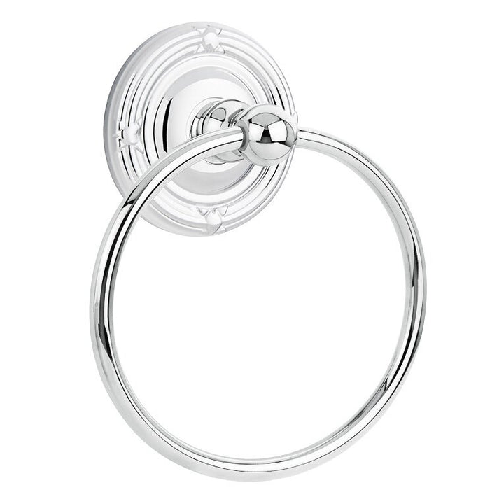 Traditional Brass Collection Ribbon & Reed Towel Ring  by Emtek
