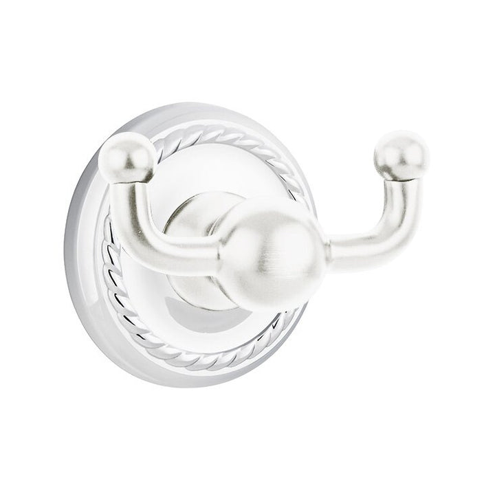 Traditional Brass Collection Rope Double Hook by Emtek
