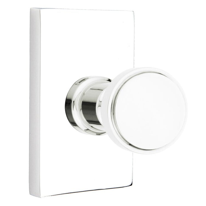 Transitional Brass Collection Transitional Brass Hook with Modern Rectangular Rosette  by Emtek