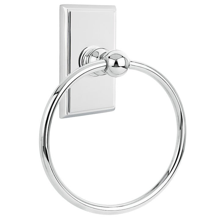 Traditional Brass Collection Rectangular Towel Ring by Emtek