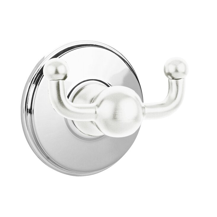 Traditional Brass Collection Double Hook with Watford Rosette by Emtek
