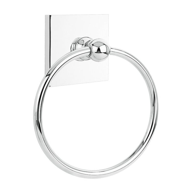 Traditional Brass Collection Square Towel Ring  by Emtek