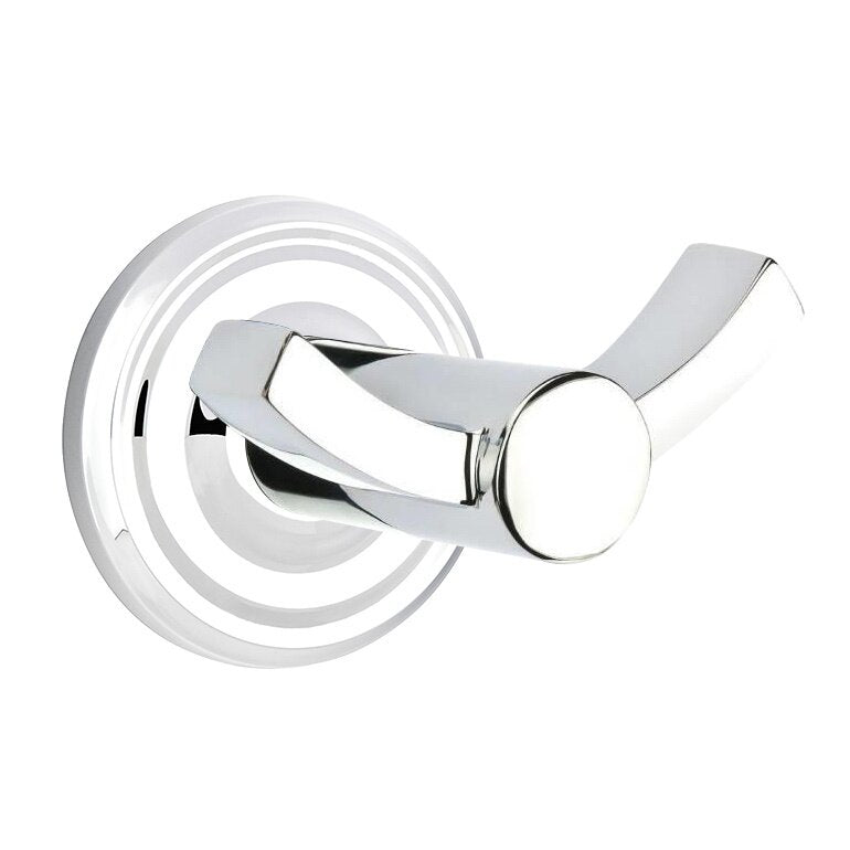 Modern Brass Collection Small Regular Double Hook by Emtek