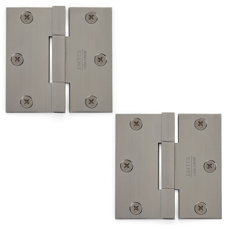 Door Hinges Collection 4 1/2" x 4 1/2" Thin Leaf Square Solid Brass Heavy Duty Thin Leaf Square Barrel Hinges (Sold In Pairs) by Emtek