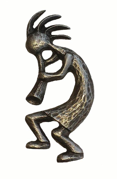 Buck Snort Lodge Hardware Kokopelli Cabinet Knob Facing Left