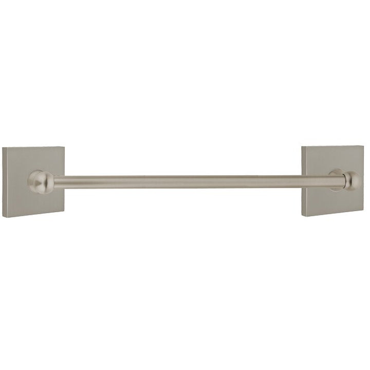 Traditional Brass Collection 30" Single Towel Bar with Square Rose Nickel by Emtek