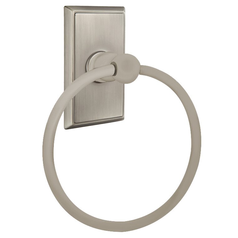Traditional Brass Collection Rectangular Towel Ring by Emtek