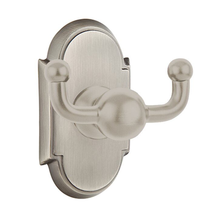 Traditional Brass Collection Arched Double Hook by Emtek