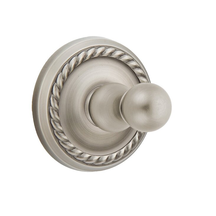 Traditional Brass Collection Rope Single Hook by Emtek