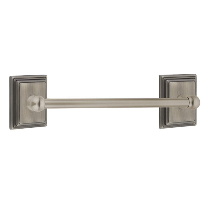 Traditional Brass Collection 18" Single Towel Bar with Wilshire Rose by Emtek