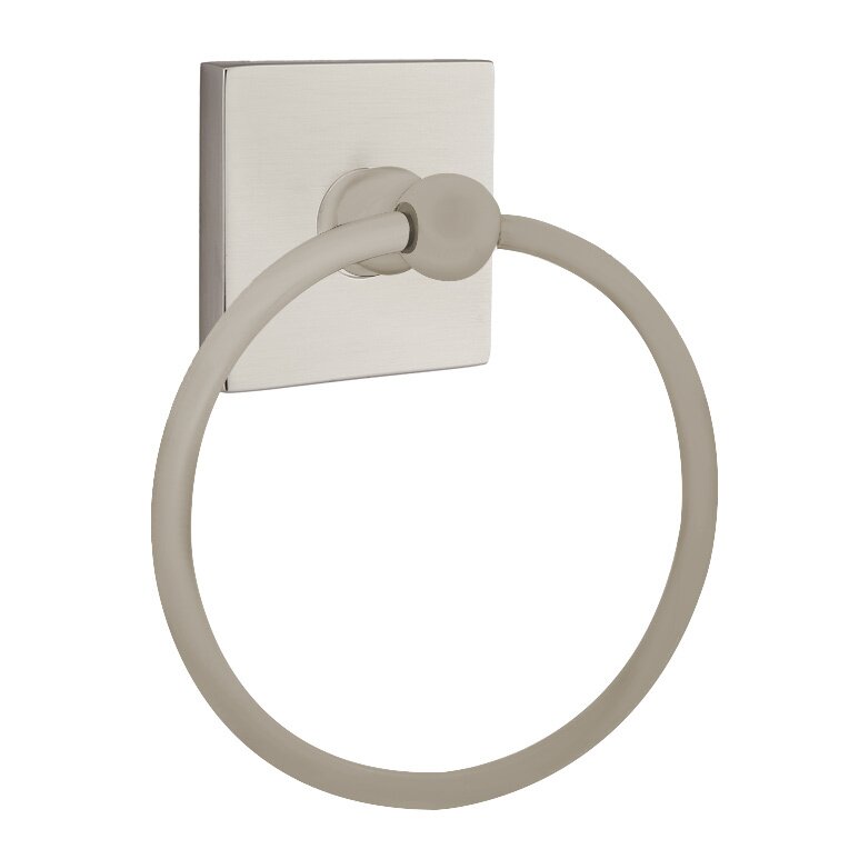 Traditional Brass Collection Square Towel Ring  by Emtek