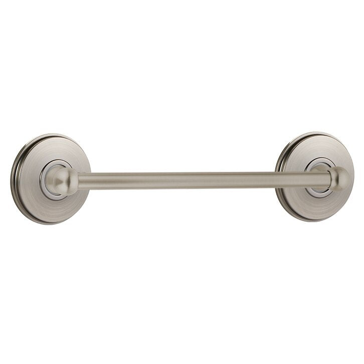 Traditional Brass Collection 12" Single Towel Bar with Watford Rose  by Emtek