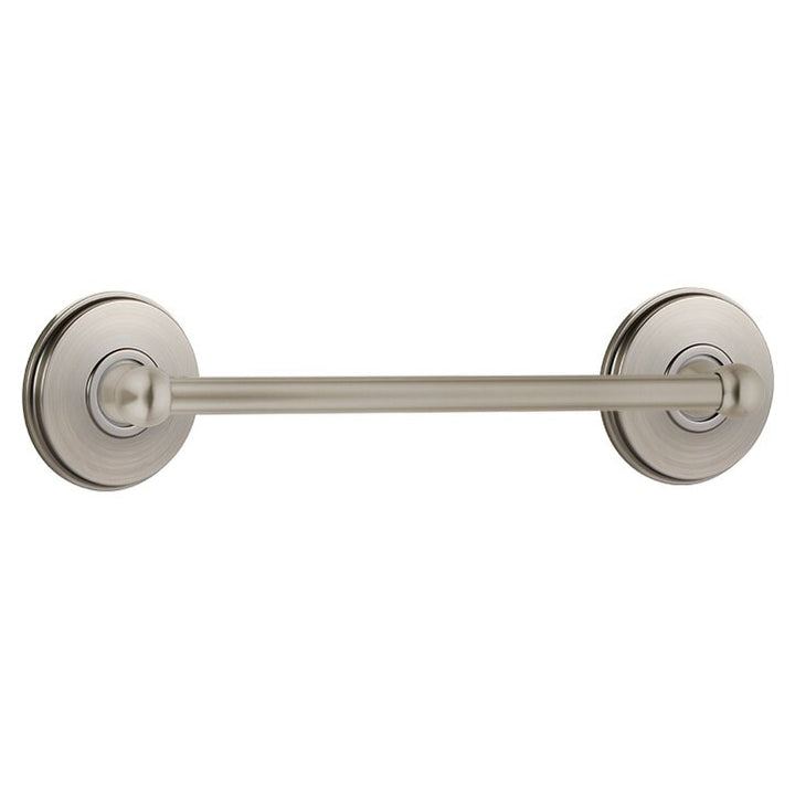 Traditional Brass Collection 12" Single Towel Bar with Watford Rose  by Emtek
