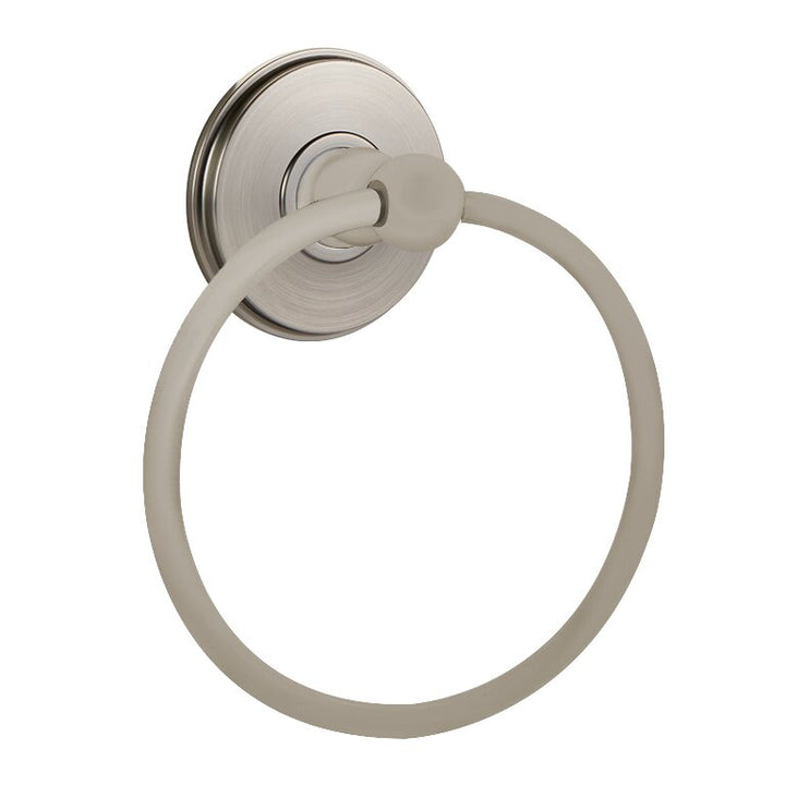 Traditional Brass Collection Towel Ring with Watford Rosette by Emtek