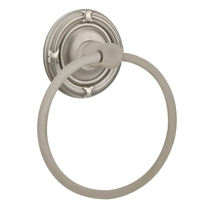 Traditional Brass Collection Ribbon & Reed Towel Ring  by Emtek