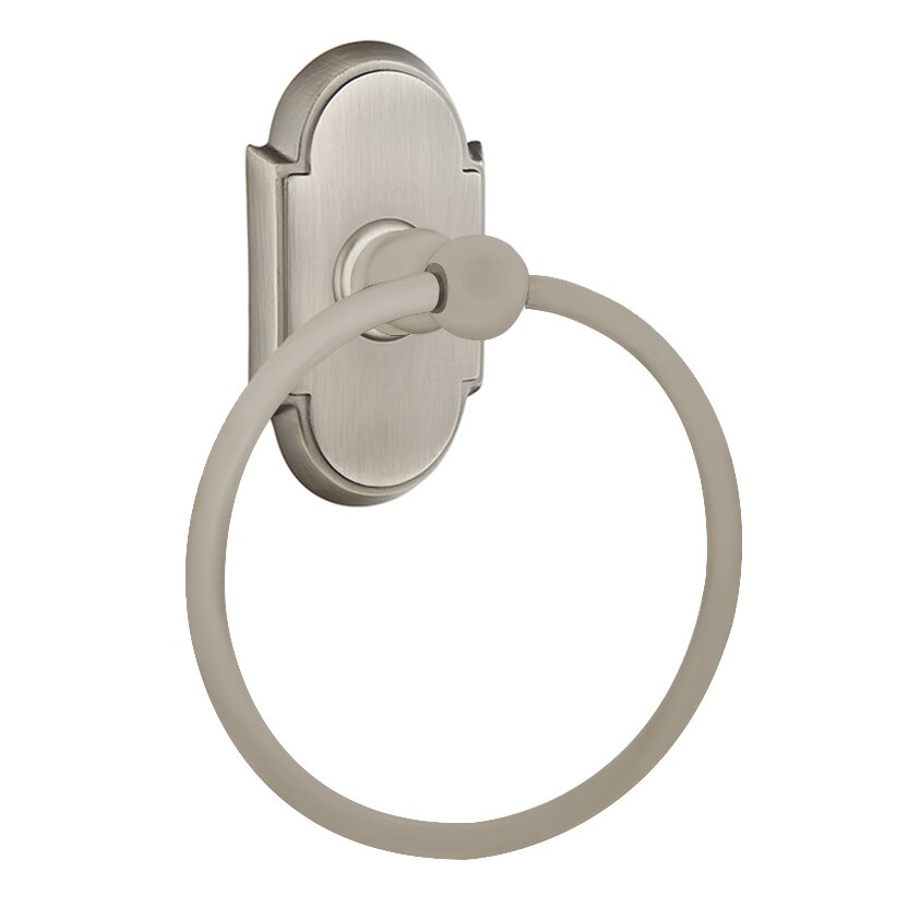 Traditional Brass Collection Arched Towel Ring by Emtek