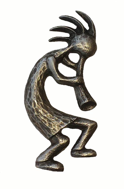 Buck Snort Lodge Hardware Kokopelli Cabinet Knob Facing Right