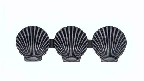 Buck Snort Lodge Decorative Hardware Triple Scallop Seashell 3-1/16-in Center to Center Cabinet Pull